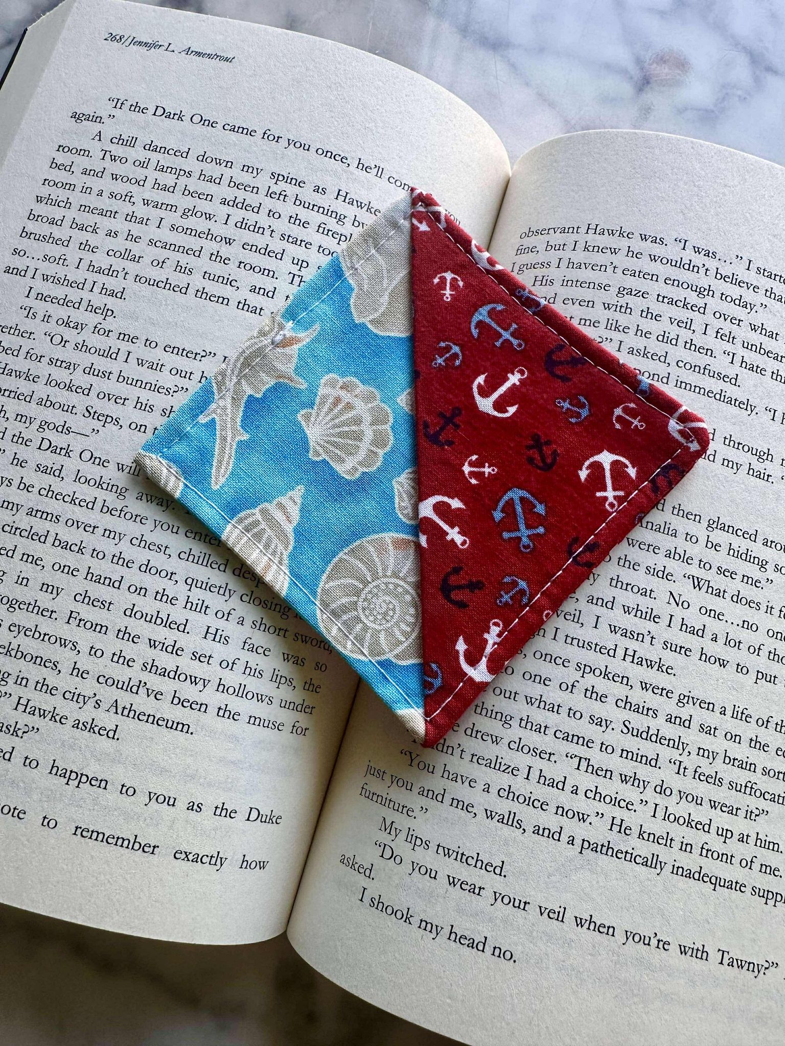 Anchors & Seashells Corner Bookmark - Hobby Hub World